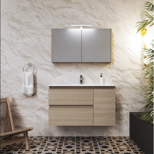 ΕΠΙ ΜΠΑΝΙΟΥ 100x60x46 QUATRO 100 ΜΕΛΑΜΙΝΗ FATURINI